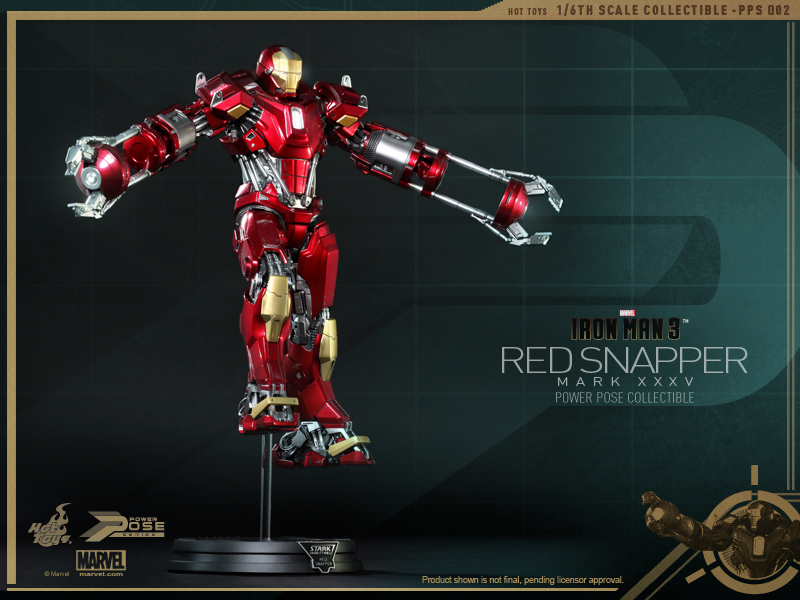 iron man 3: 1/6th scale power pose red snapper